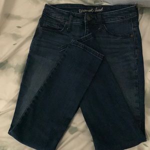 Stretchy Straight Jeggings Dark Wash